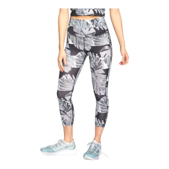 Nike Dri-Fit Women's M Botanical Print Fast Crop Leggings - Picture 1 of 10